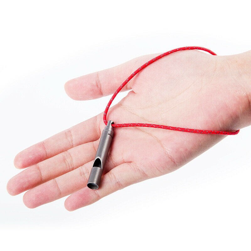 Sifflet de Signal en Titane Portable, Ultra Fort, sifflet d'urgence, Porte-clés, Collier, pour