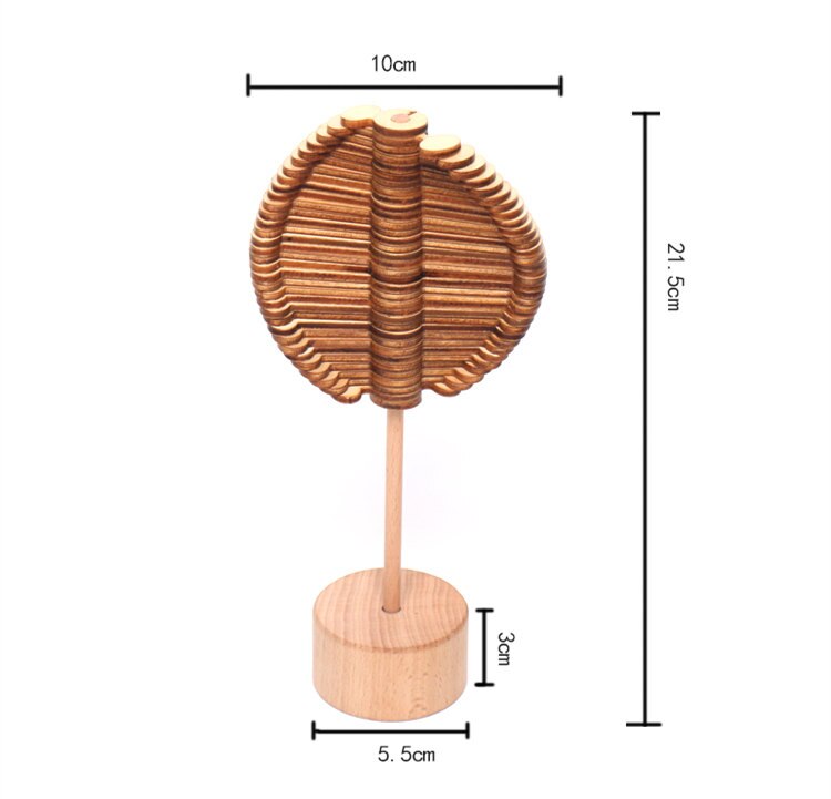 Stress Relief Toy Candy Decompression Stick Wooden Toys For Kids Rotating Lollipop Simulation Classic Toys Educational