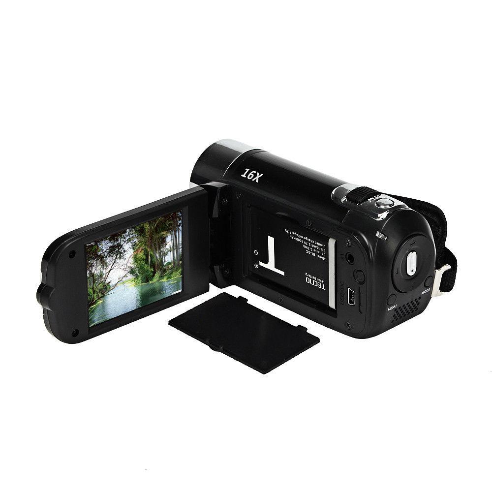 Full HD 1080P Video Camera Digital Camcorder 2.7 Inches 16MP High Definition ABS FHD DV Cameras 270 Degree Rotation