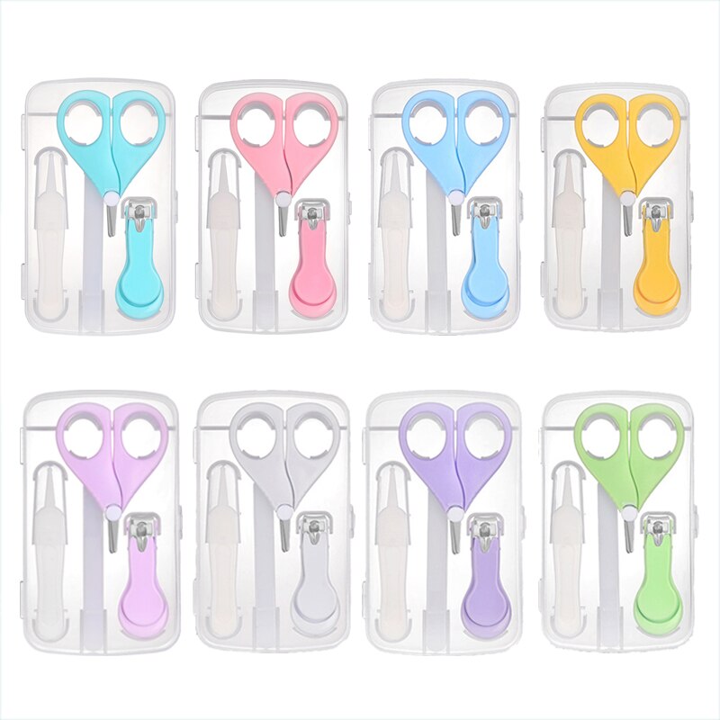 4Pcs/Set Mini Manicure Cutter Safety Multifunction Portable Short Blade Baby Care Set Nail Scissors Finger Trimmer Scissor