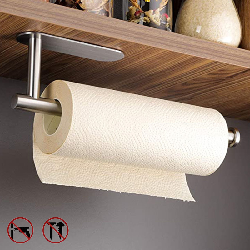 Kein Stanzen Toilettenpapierhalter Selbstklebende Toilettenpapierhalter Badezimmer Küche Papierrollenhalter Badetuchhalter
