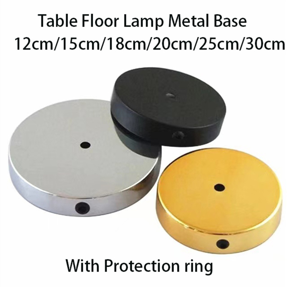 120 mm ~ 300 mm Tisch-Stehlampe, Metallsockel mit 10 mm Zentralloch und Seitenloch, nach innen gefaltete Kante, 5 mm für Tischlampe/Stehlampe