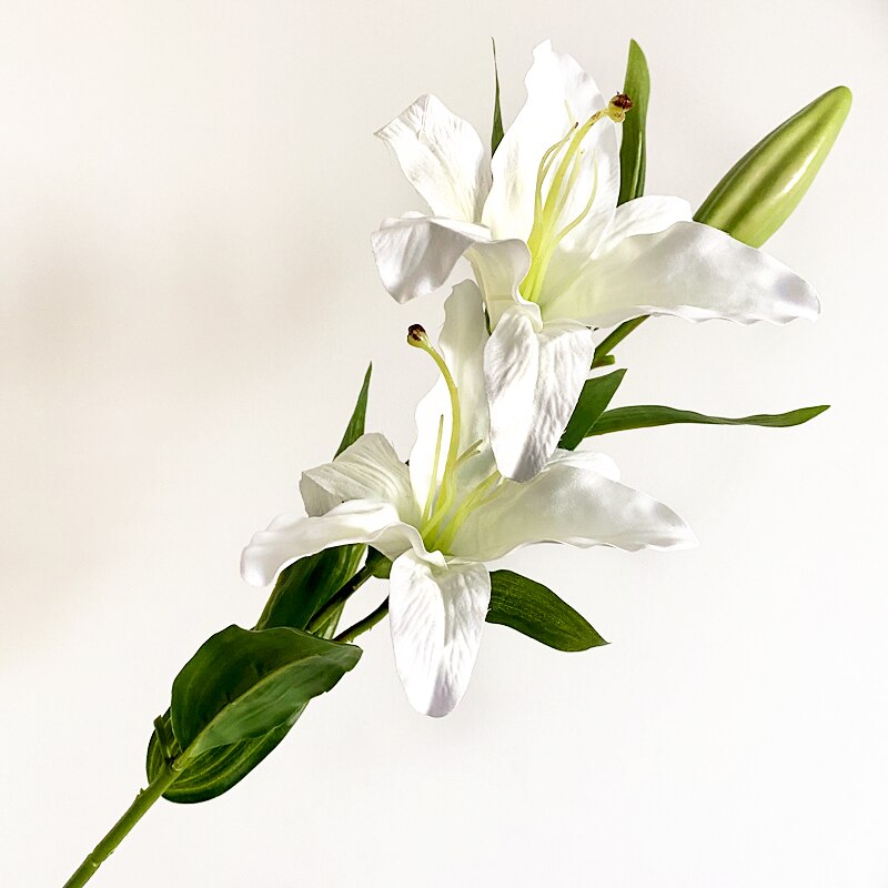1pcs true touch Lily artificial flower lily bouquet wedding bouquet bridal home flower decoration DIY plant: xdks-293