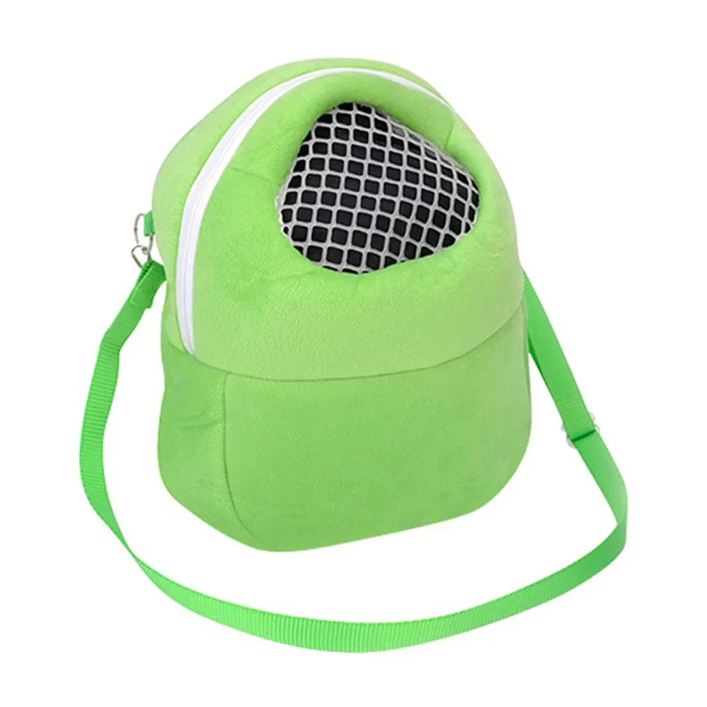 Pequeño portador para mascotas, jaula para conejos, hámster, Chinchilla, bolsas cálidas de viaje, bolsa de transporte para conejillos de indias, jaula transpirable para mascotas, correa para ratas: plum