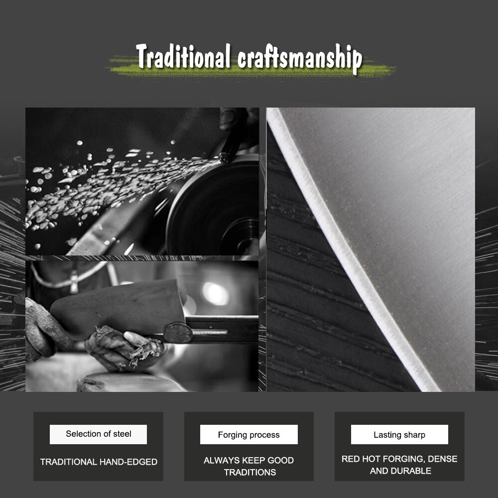 XYj Chef Knife 8/6 inch Ultra Sharp Slicing Knife Premium High Carbon Stainless Steel with Wooden Handle Cleaver