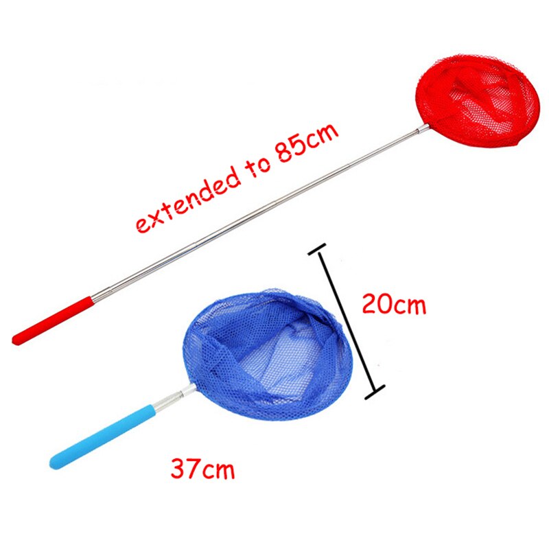 Colorful Telescopic Butterfly Net Extendable 34 Inches Anti Slip Grip Kis Toys for Catching Bugs Insect Fish Net Toys Fun