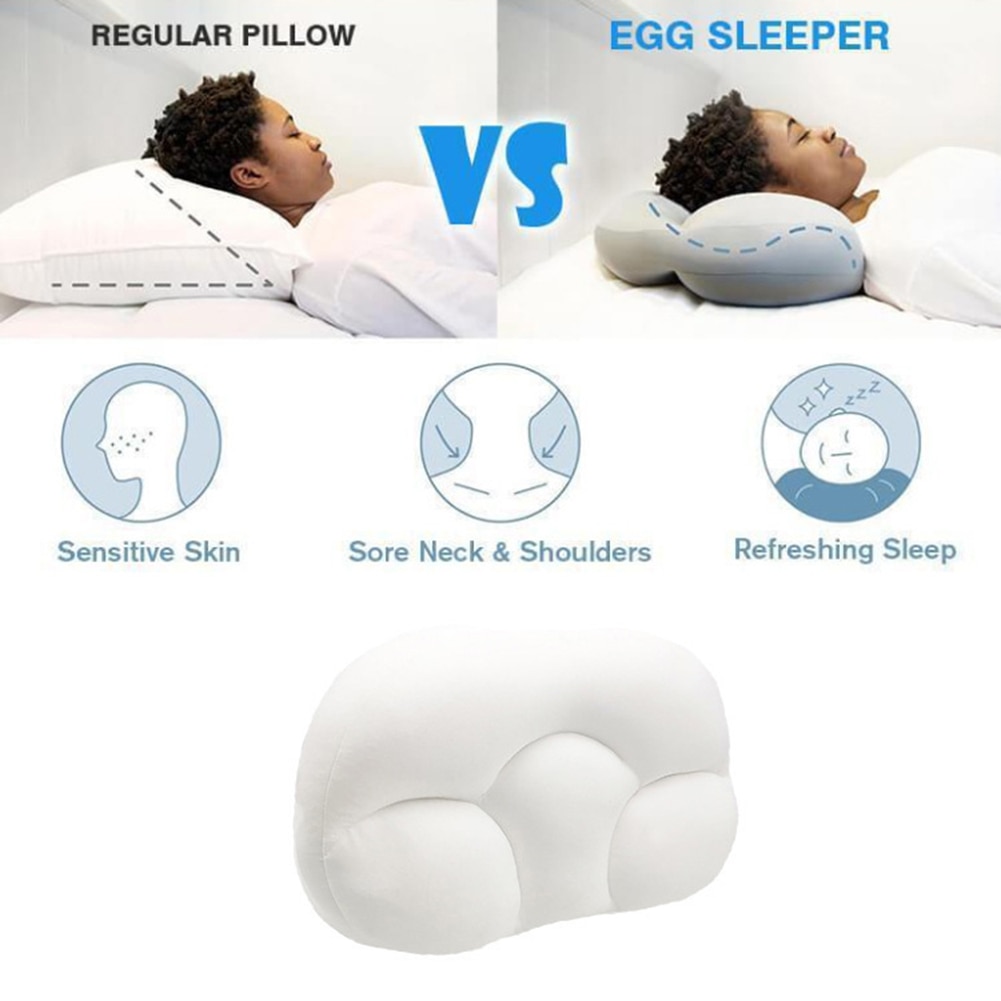 All-round Sleep Pillow Egg Sleeper Memory Foam Soft Orthopedic Neck Pillow Pain Release 3D Neck Micro Airball Pillow Deep Sleep