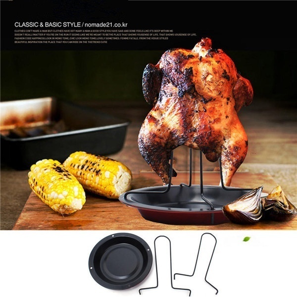 1Set Kip Koffiebrander Houder Rack Bbq Bakken Pan Grillen Tool Accessoires Indoor Grill