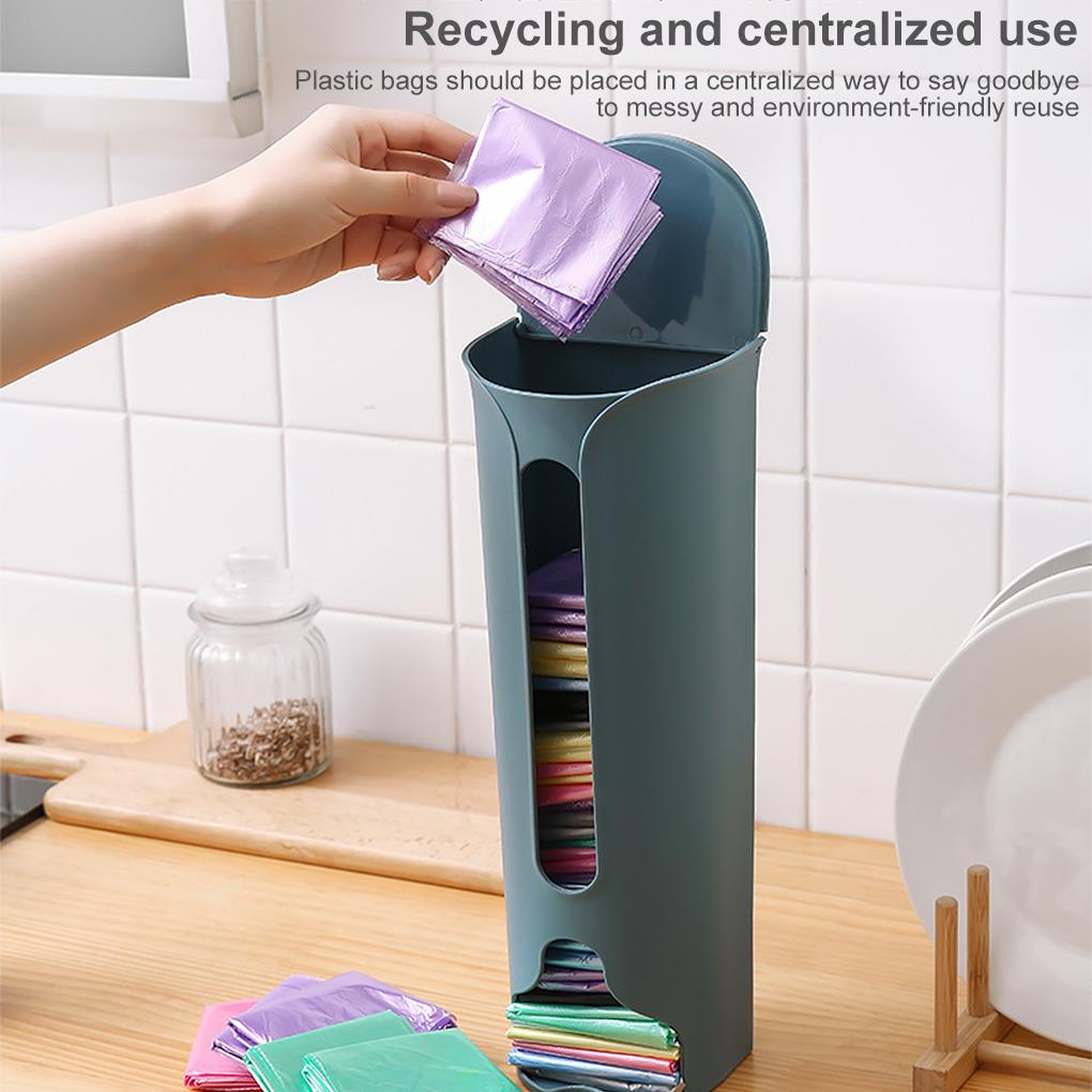 Keuken Muur Gemonteerde Plastic Zak Opslag Houder Vuilnis Pouch Saver Organisator Dispenser