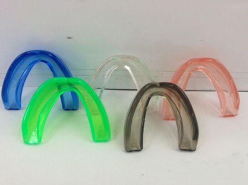CLEAR Gum Shield Teeth Protector Mouth Guard Piece Rugby Football Boxing MMA