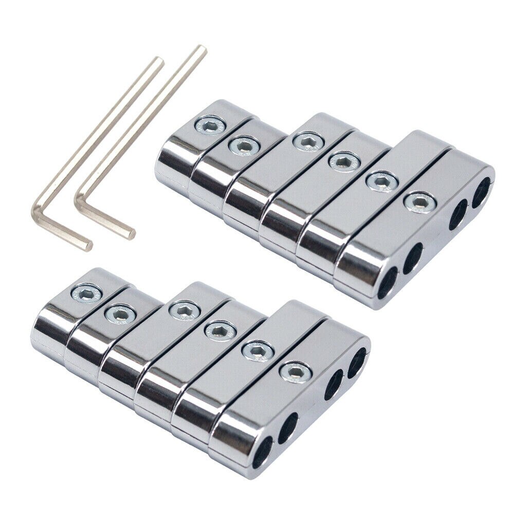 2 Sets 7mm 8mm Chrome Spark Plug Wire Separators Looms for Mopar Ford