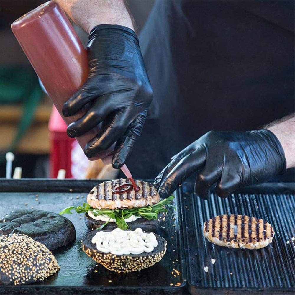 20 pièces gants en Nitrile noir gants en Latex jetables cuisine outil de nettoyage ménager gants de nettoyage ménager de jardin noir bleu rose