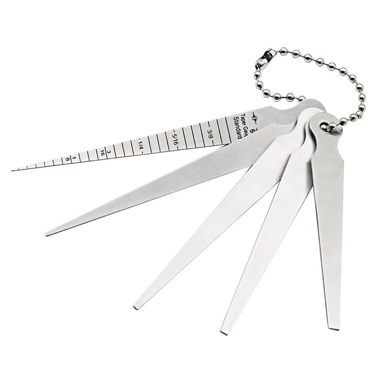 Taper Gage - 1 st 0-15 mm Feeler Gauge RVS Wiggen Lassen Taper Feeler Meter Liniaal Gaps Gaten Meetgereedschap Gat Inspectie Tool voor Taper Lassen Meting