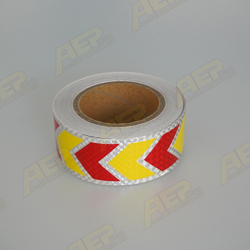 3M Reflective Tape Arrow Guide Warning Mark Strip Waterproof For Automobile Truck Trailer Traffic Road Safety Reflective Film: Laser-F