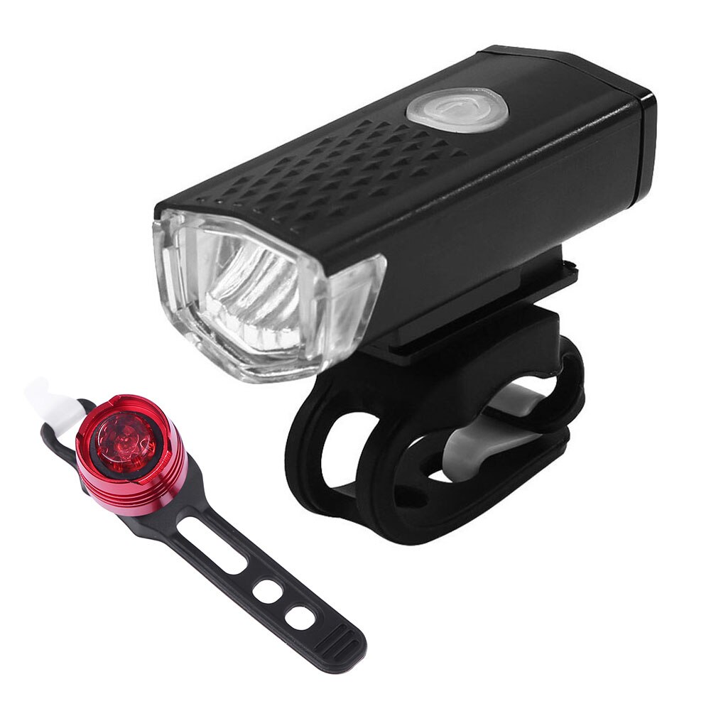 Fiets Light Led Usb Oplaadbare Fiets Koplamp Set Waterdichte Mtb Bike Front Achterlichten Lamp Night Veiligheidswaarschuwing Zaklamp
