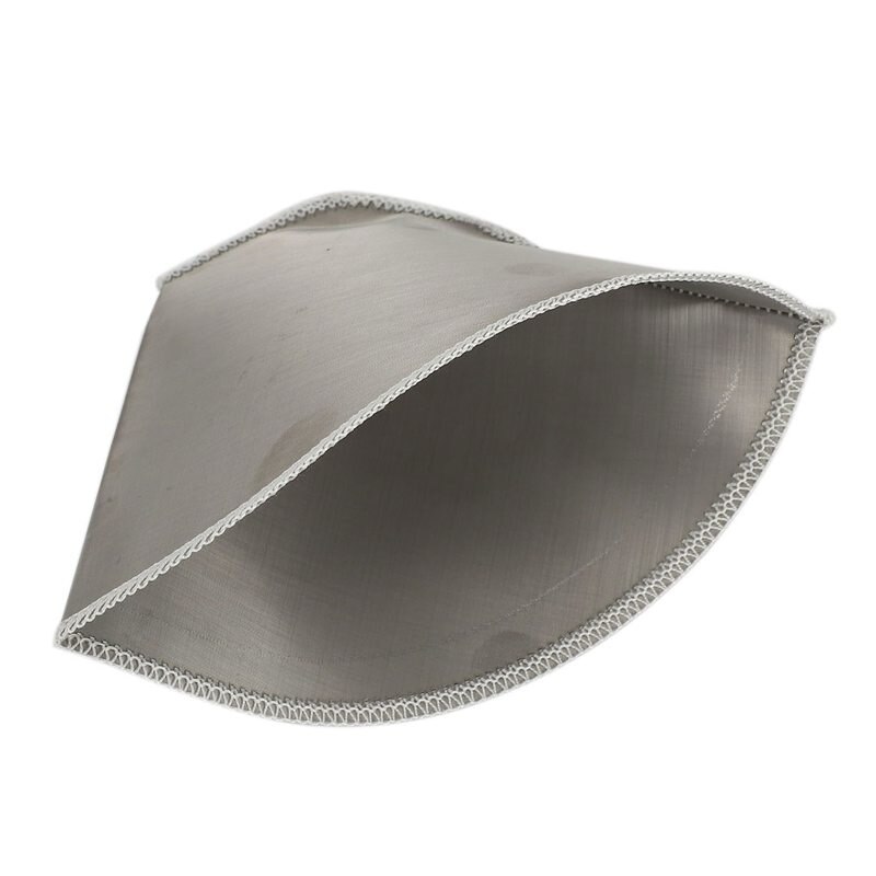 Genanvendeligt hæld over kaffefilter rustfrit stål finmasket kaffefilter drypkegle papirløst universal kaffefilter