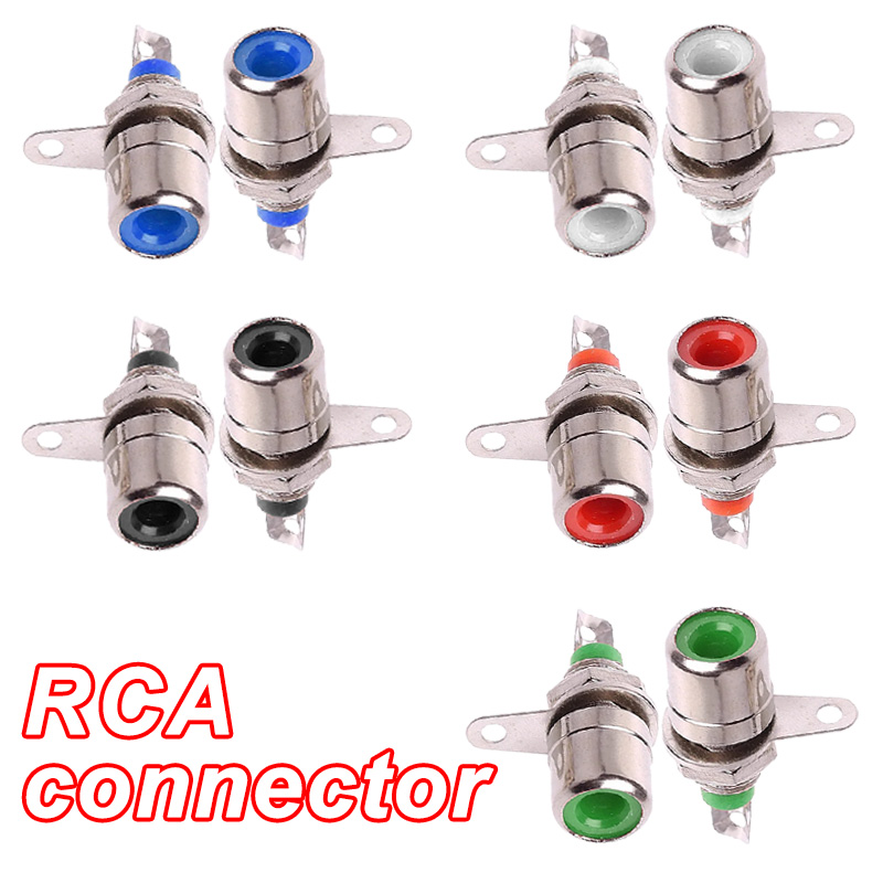 20/100Stck rca Buchse Adapter RCA Audio- Jack Stecker Vernickelt RCA Stecker Tafel montieren Buchse
