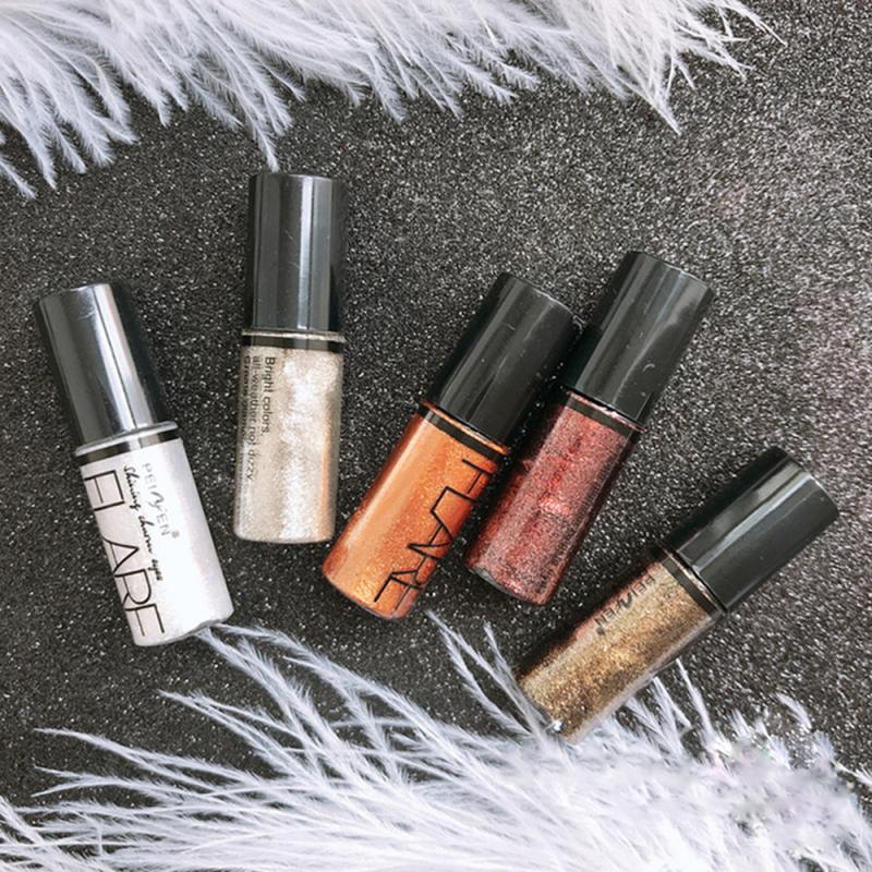 Pärlemorfärgad makeup flytande ögonskugga glitter ögonskugga vattenfast flytande ögonskugga skimmer ögonmakeup slät borsthuvud tslm 1