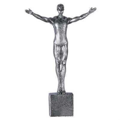 Wall Decoration Nordic Style Retro Man Climbing Wall Background Wall Decorations Hanging Statue Living Room Background: Silver F