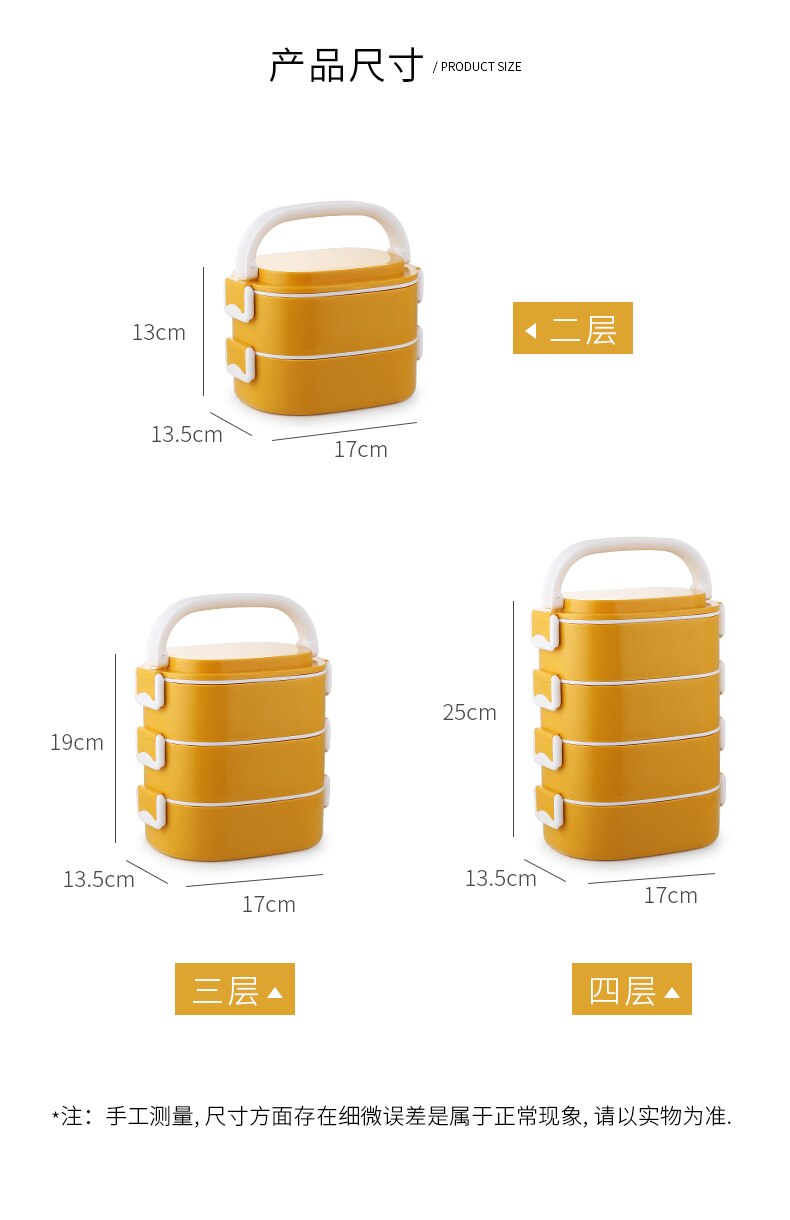 Fiambrera térmica bonita, lonchera multicapa De acero inoxidable, fiambrera portátil Bento, ecológica, fiambrera De Comida AC50LB
