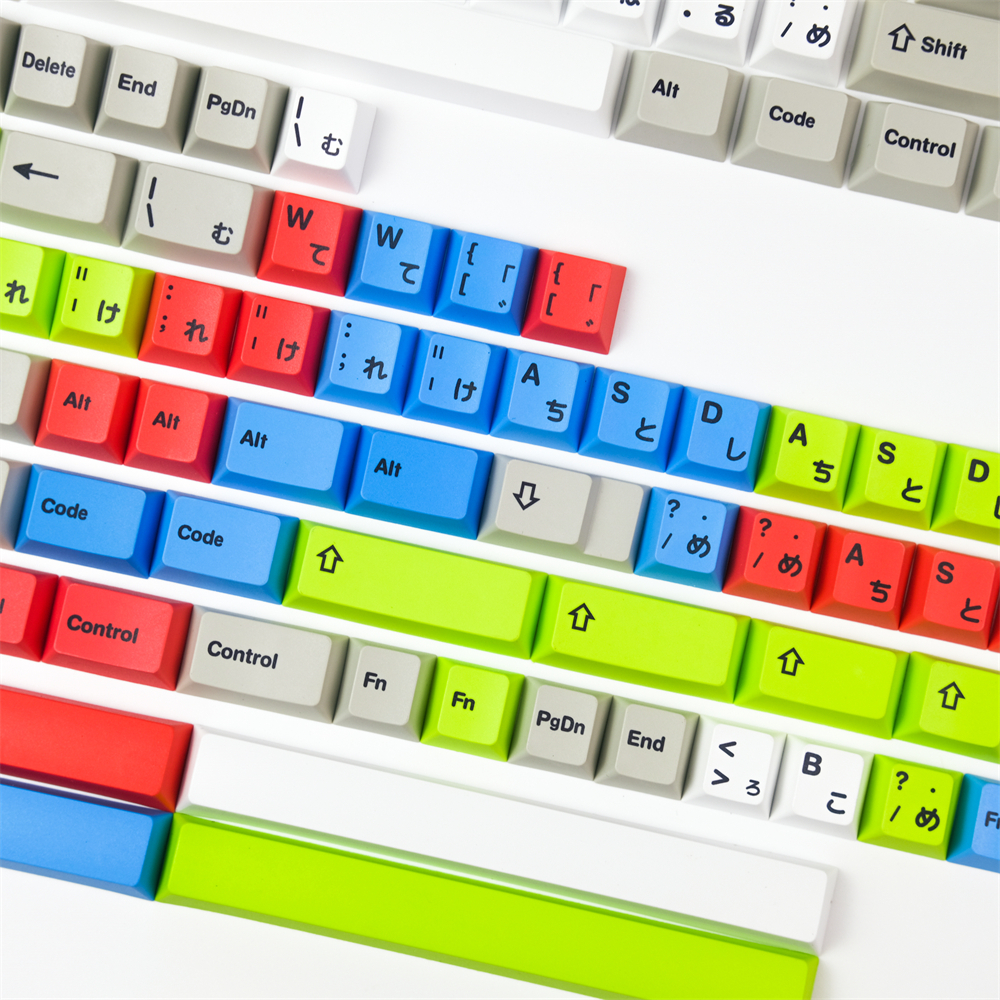 Japanese Minimalist Keycaps PBT Cherry Profile DYE Sublimation Keys For MX HHKB 60% 65% Mechanical Keyboard With 1.75u Shift