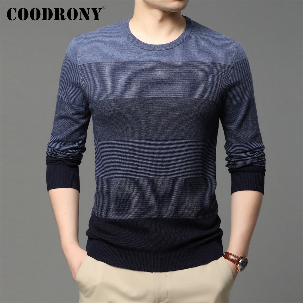 COODRONY Brand Casual Spring Autumn Male Arrivals Slim Fit Soft Sweater Streetwear Men Knitted O-Neck Pullover W1015