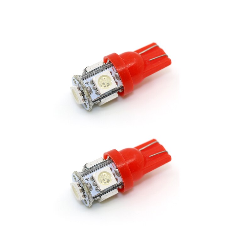 2 stk bil modificeret led lille pære majs lys stick bil tag lys passer til toyota yaris auto bredde lampe bil tilbehør: Rød