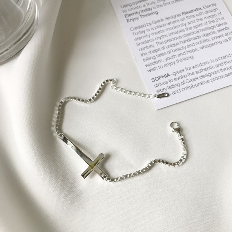 LouLeur 925 sterlina d'argento attraverso 2mm greggio scatola braccialetti catena argento reative squisito per le donne bella braccialetti dei monili del regalo