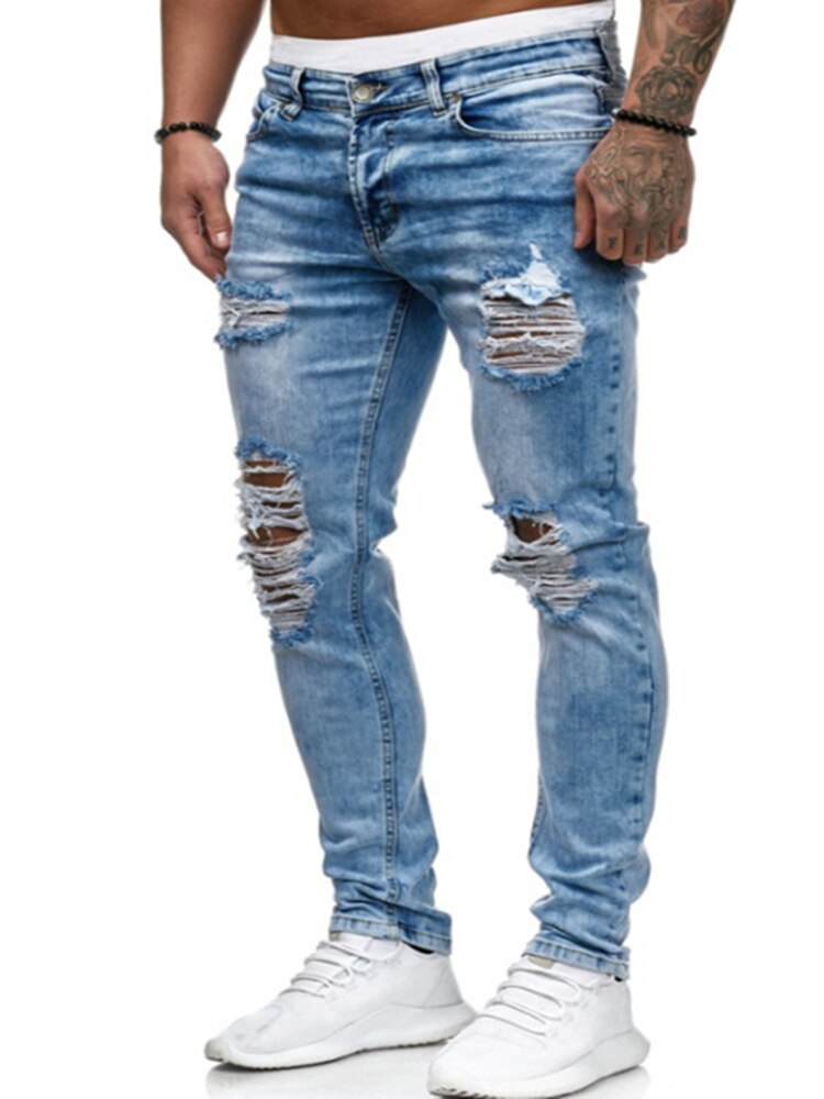 Wimilous Men's Ripped Jeans Trousers for Men