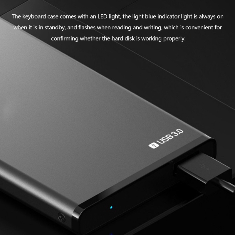 85DD Aluminum Alloy External Hard Drive Disk 6TB High Speed Portable Hard Drive Durable Enclosure for PC Laptop and Macbook