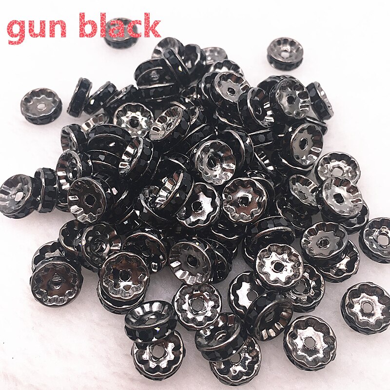Nowy 50 sztuk 8mm czeskie Crystai Rhinestone szklane okrągłe koraliki dystansowe luzem koraliki do tworzenia biżuterii DIY bransoletka naszyjnik: 16