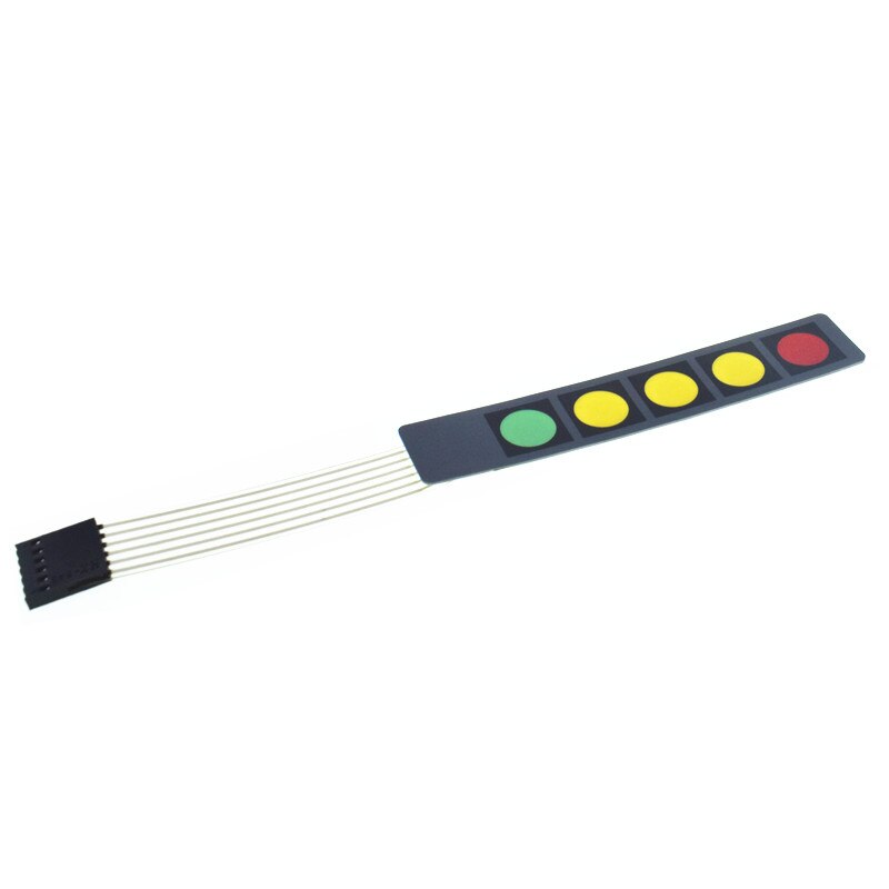 1 2 3 4 12 16 20 Key Button Membrane Switch 1x4 3x4 4x4 4x5 Keys Matrix Array Keyboard Keypad Control Panel DIY Kit For Arduino: 5 key