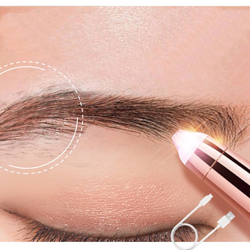 Mini tondeuse à sourcils électrique portable, rasoir pour les lèvres, le visage, les poils, stylo épilateur, rasoir à sourcils, rechargeable par usb
