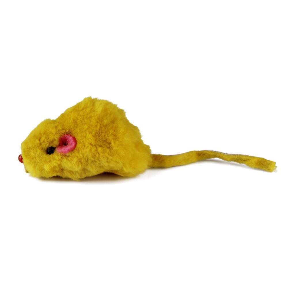 Willekeurige 4.5 Cm Creatieve Huisdier Speelgoed Kleurrijke Interactieve Konijnenbont Valse Muis Huisdier Kat Speelgoed Mini Grappige Spelen Speelgoed katten Kitten