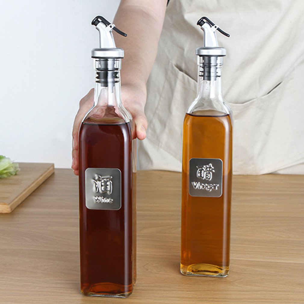 17Oz Glas Olijfolie Fles Set 500Ml Olie & Azijn Cruet Met Pourers En Trechter Karaf Karaf Voor keuken