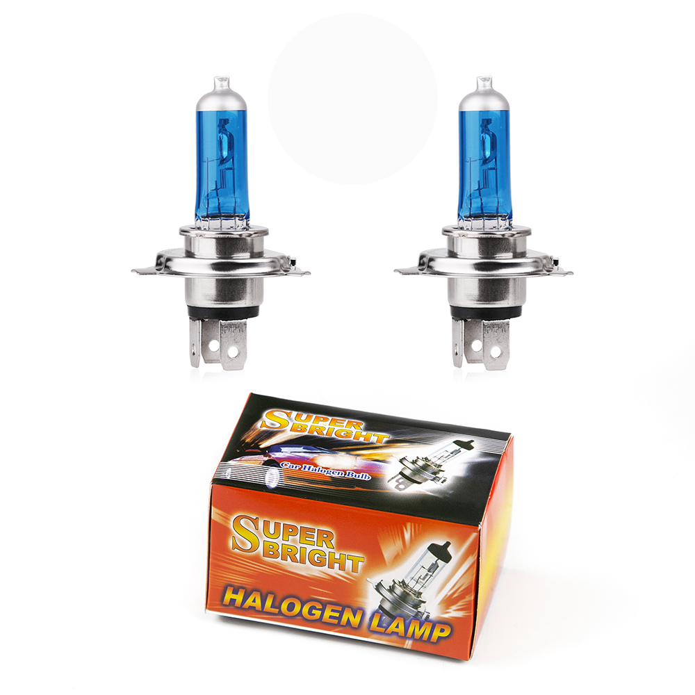 2 stk. super-led-pærer hvide 12v h1 h4 h7 forlygtesæt 100w 6000k bilpærer xenon-lampe superklar halogen-bilforlygte