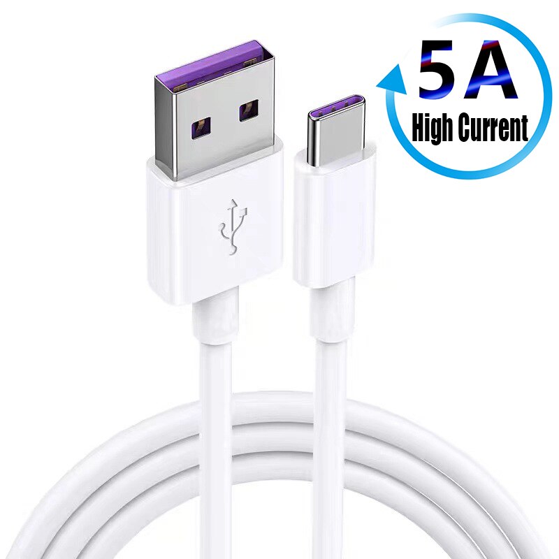 5A 3M Usb Type C Kabel Usb Snel Opladen Mobiele Telefoon Android Charger Type-C Data Cord Voor huawei P40 Mate 30 Xiaomi Redmi