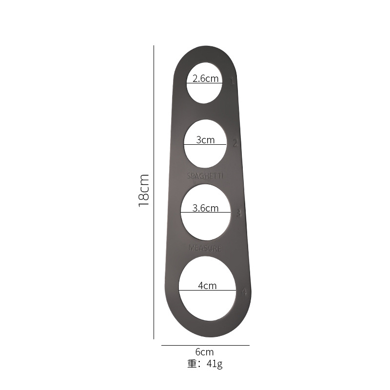 Edelstahl Spaghetti Measurer Pasta Maßnahme Koch Küchen utensilien Werkzeuge Nudel 4 Loch Messung Portion kontrolle: Black