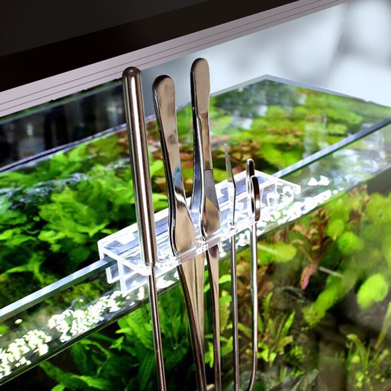 Kit de herramientas de mantenimiento para acuario, pinzas 3 en 1, tijeras curvas o Herramientas de limpieza, soporte de almacenamiento, Kit de herramientas para plantas y Tanque De Agua de peces