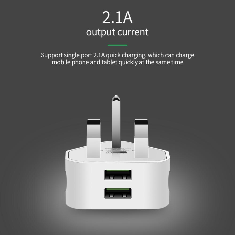 Universal 1/2/3-Port USB UK Plug 3 Pin Wall Charger Adapter with 3 Port England Travel Charger Charging for Iphone iPad SAMSUNG