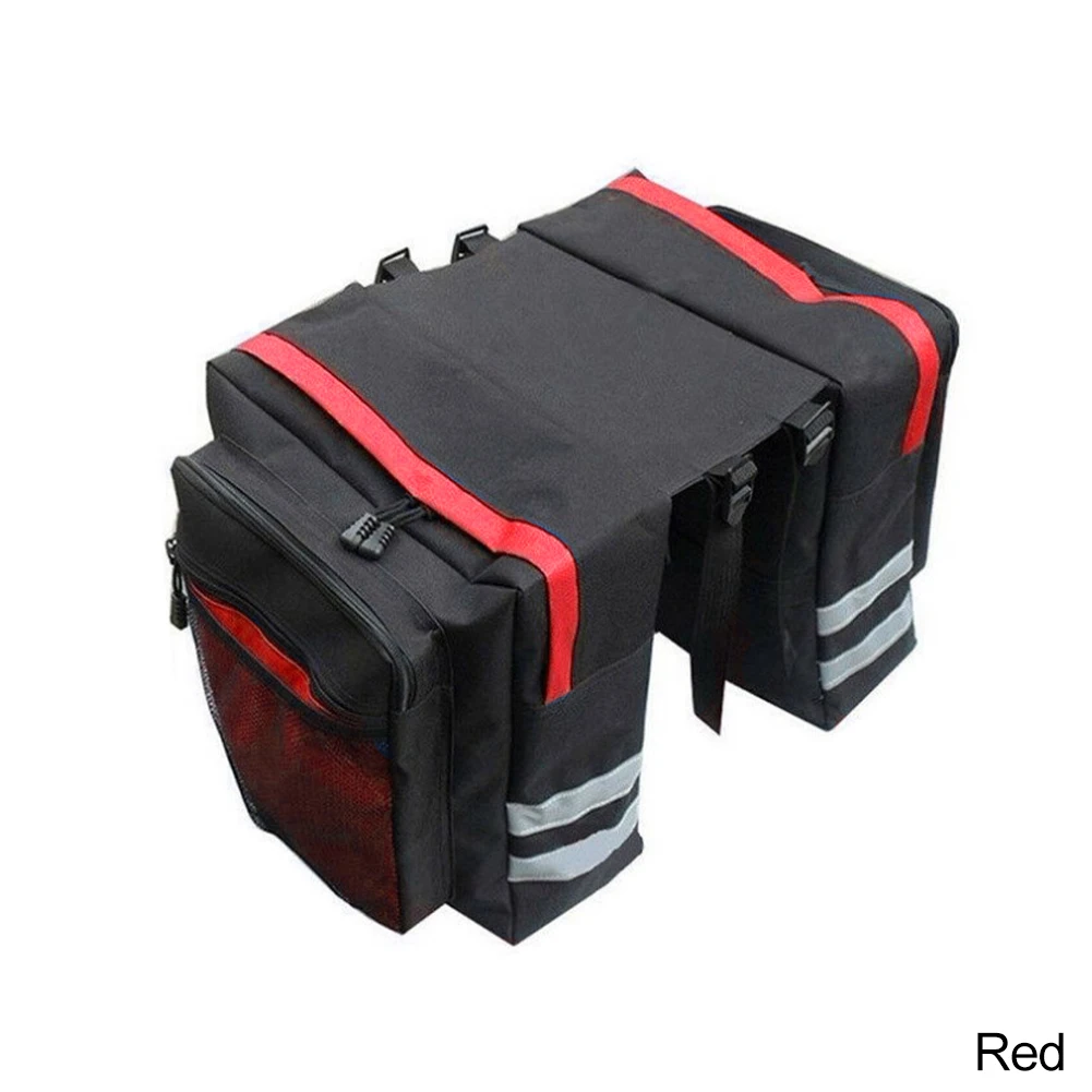 Waterdichte fietszadeltas Grote capaciteit staart achter 2-in-1 kofferbak tas Road Mountain bagagedrager Fietstassen Fietstas: WHITE