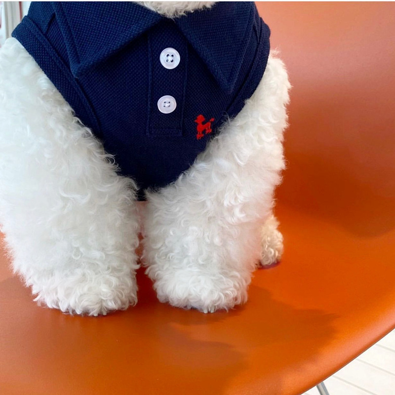 Zomerpoloshirt voor honden Puppykleding Bichon Frise Chihuahua Streep Hondensweatshirt Hond Koelvest voor kleine en middelgrote honden