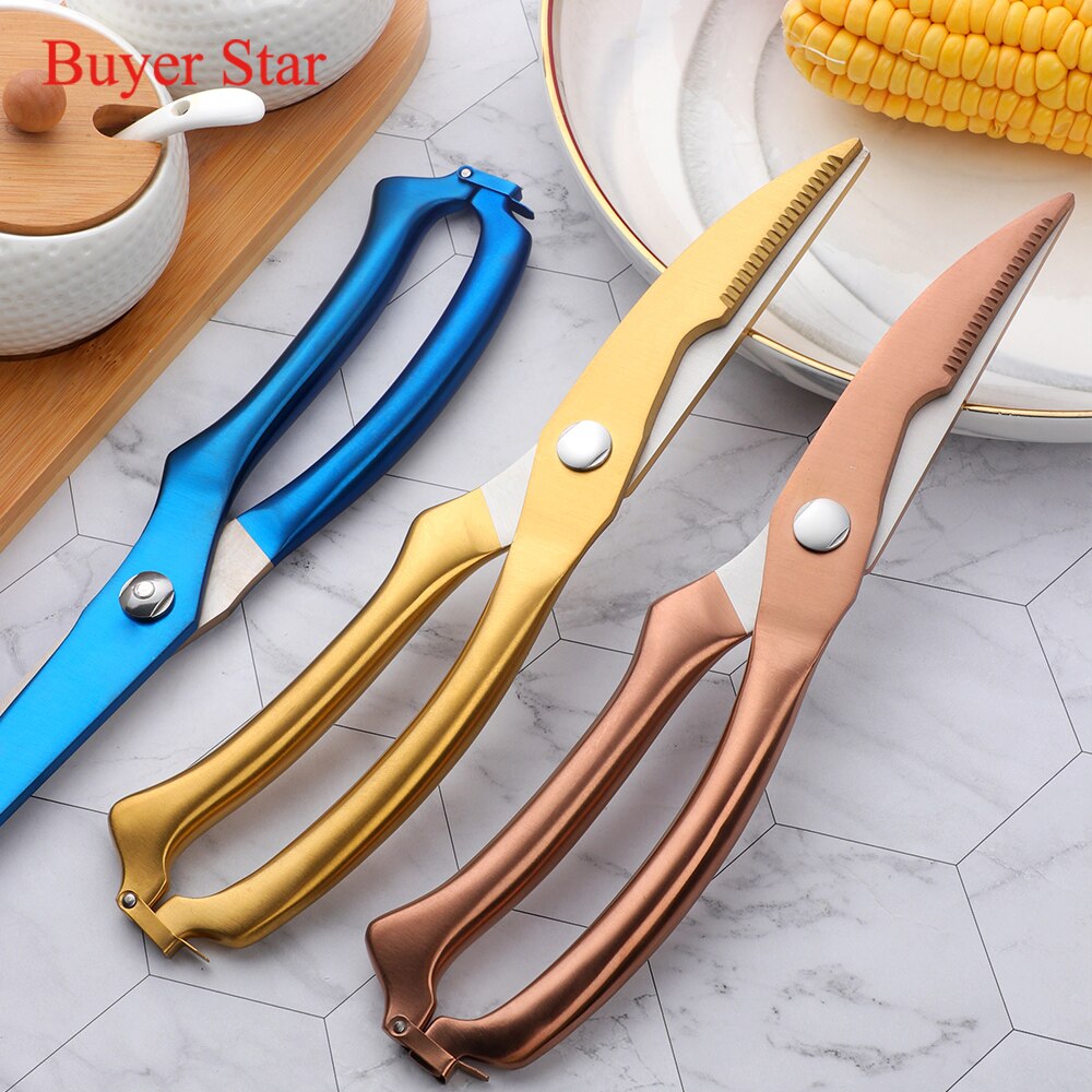9.8 ''in Acciaio Inox Forbici Da Cucina Potente Osso di Pollo Forbici Cutter Cuoco Cesoie Pesce Anatra Taglio Chef Forbici Coltello Strumento