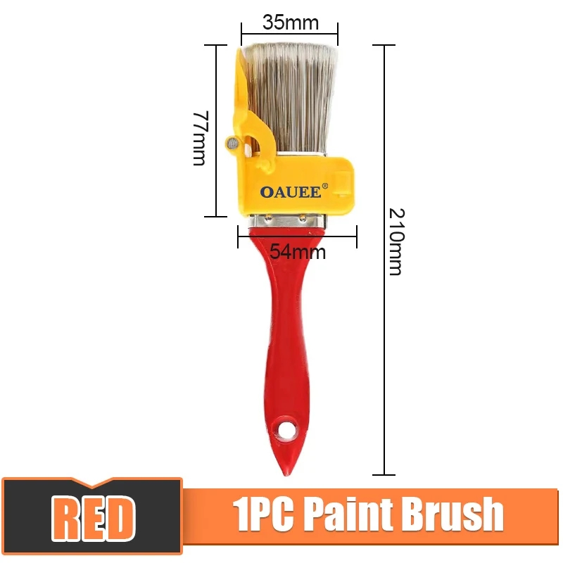 1/2Pcs Red Edger Paint Brush Clean Cut Profesional Edger Paint Brush for Home Room Wall Office Ceiling Corner Color Separator: Red