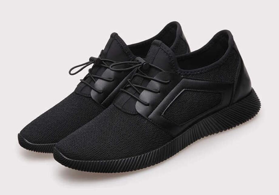 Koovan chaussures pour hommes baskets automne respirant baskets chaussures décontractées garçons conduite chaussures affaires: all black / 39
