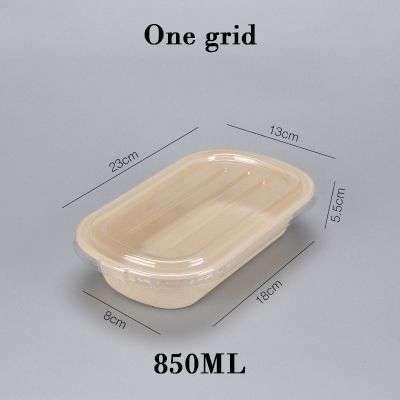 10 PCS Bento Box Eco-Friendly Lunch Box Food Container Disposable Pulp Microwavable Dinnerware Home Healthy Material Lunch Box: One grid A / 20Pcs