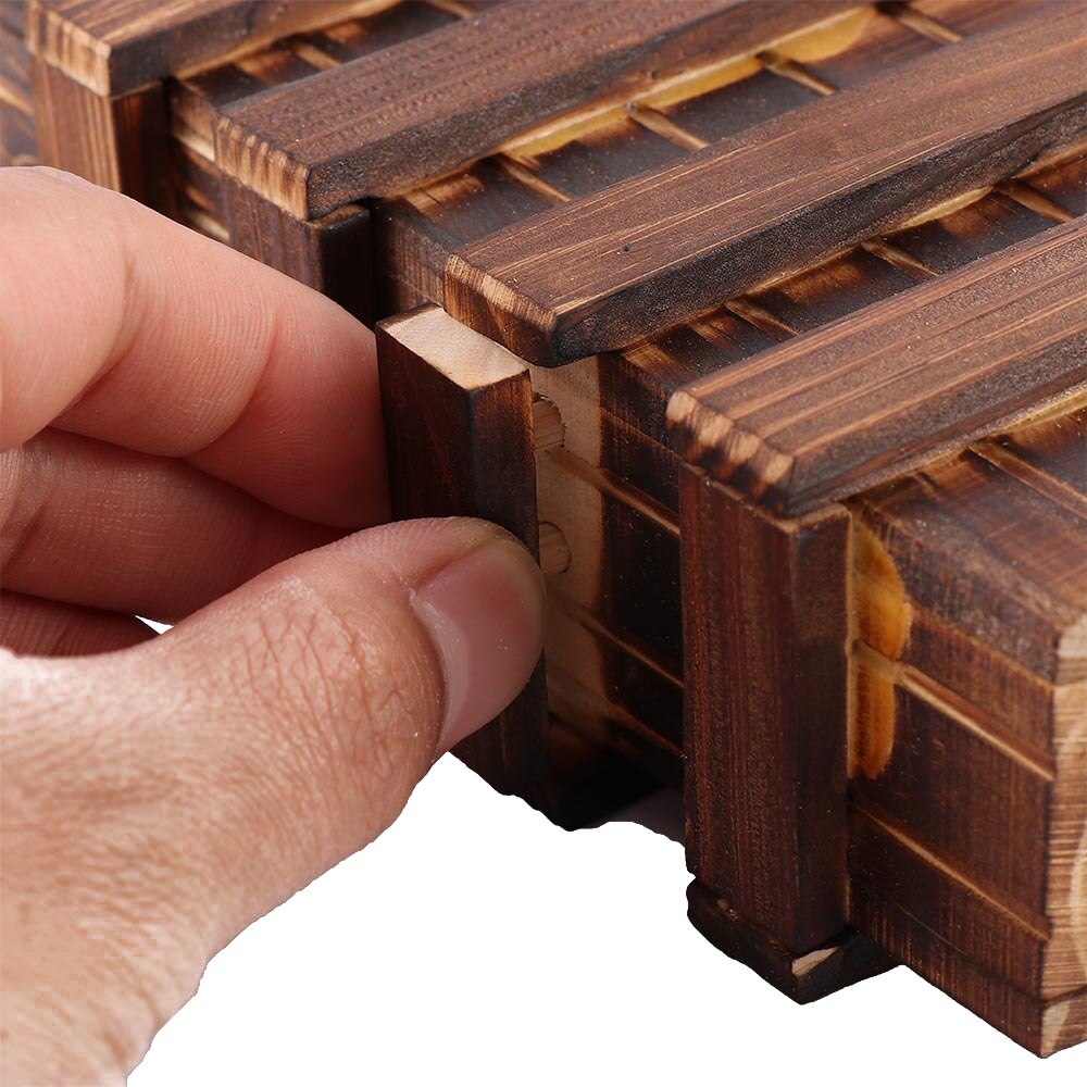 thumbnail image 2 of Wooden Magic Puzzle Box - Secret Compartment Brain Teaser Lock Box For Gifts & Surprises 2 of 10