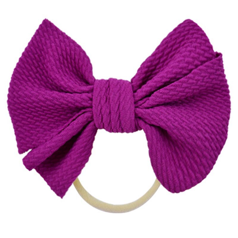 Peuter hoofddoek baby stretch knoop strik meisjes haarband kinderen tulband hoofdband: Dieppaars