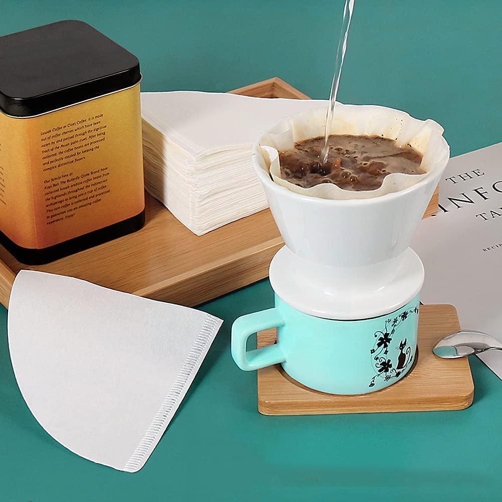 Coffee Pot Filter Paper V60 By Hand Drip Cup 50pcs Machine Fan Filter American V-shaped Coffee K7m7