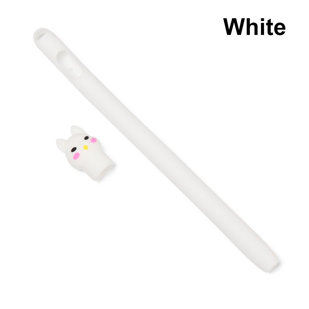 Für Apple Bleistift Fall Cartoon Bär Weiche Silikon Halter Stylus Stift Abdeckung Kompatibel Für Ipad Tablet Touch Stift Schutzhülle: white 10